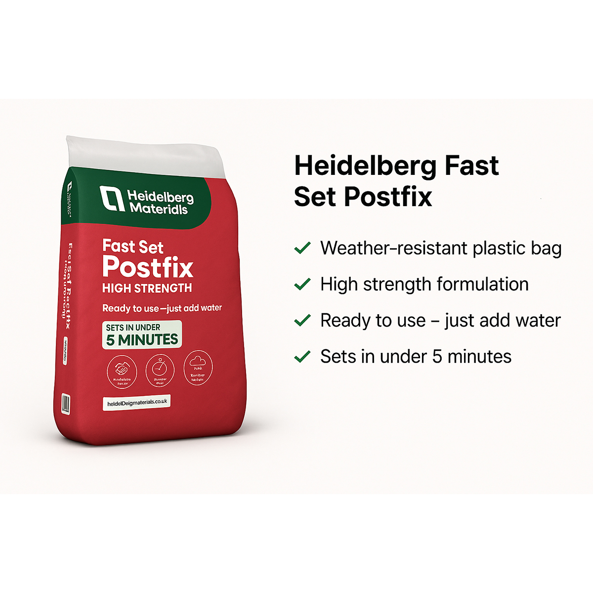 Heidelberg Fast Set Post Fix 20kg
