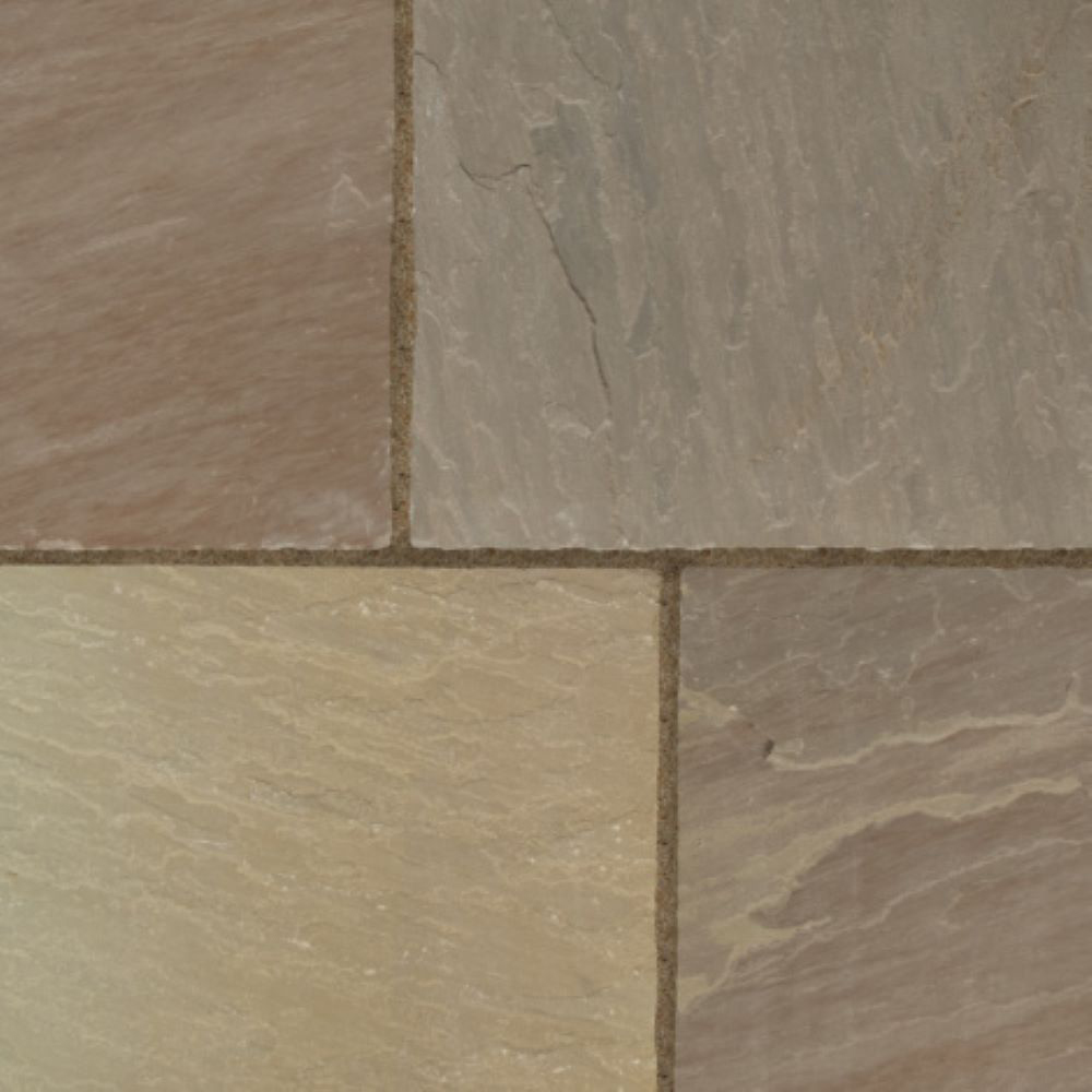 Bradstone Indian Stone Paving 22mm Calibrated - Sunset Buff