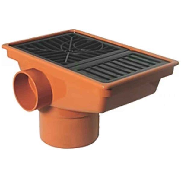 110mm Underground Rectangular Hopper With Grid - Dugdale Merchants