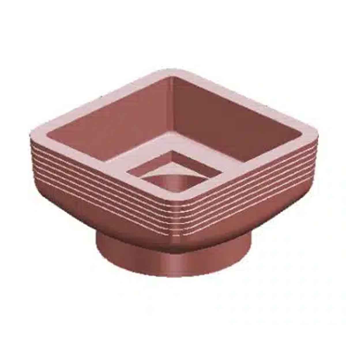 Square Dish 250 x 250 With Round Outlet Suits Square 152mm Grate